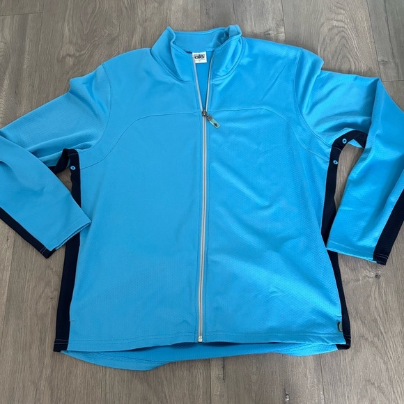 ALO Men’s Coolfit Blue Zip Up Jacket Size Medium - Picture 1 of 4